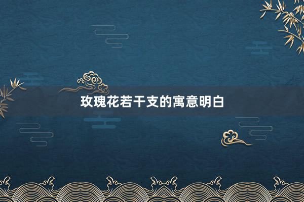 玫瑰花若干支的寓意明白